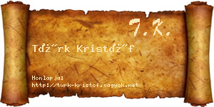 Türk Kristóf névjegykártya