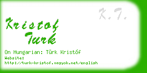 kristof turk business card